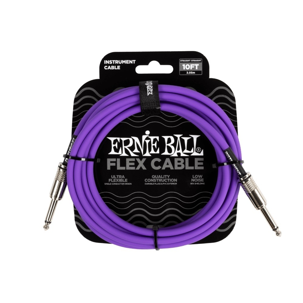 ERNIE BALL / EB6415 FLEX CABLE 10FT PR S/S ギターシールドケーブル