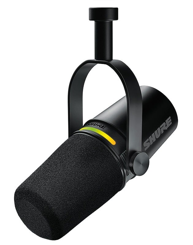 【ほぼ新品】SHURE シュア MV7+　 K&Mの三脚付 SHURE シュア / MV7+-K-J ポッドキャストマイクロホン 【福岡店