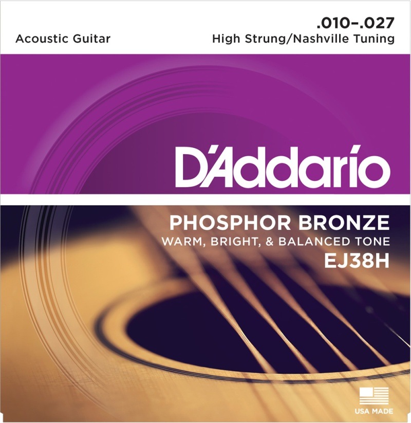 D'Addario / Phosphor Bronze EJ38H High-Strung / Nashville Tuning