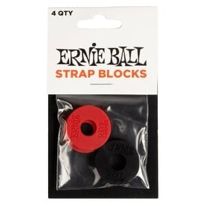 ERNIE BALL / 4603 Strap Blocks Red and Black 4-Pack ストラップロック 【福岡店】