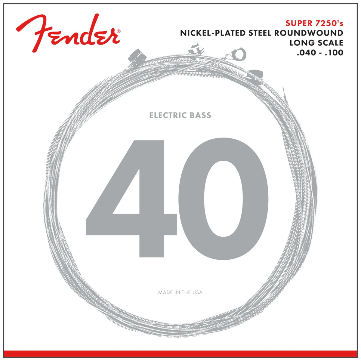 Fender / Super 7250s Nickel Plated Bass Strings フェンダー [40-100