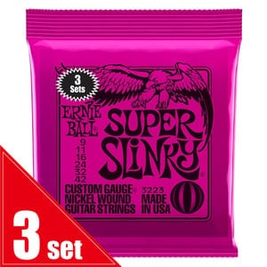 ERNiE BALL / #3223 SUPER SLiNKY 09-42 3SET PACK エレキギター弦 【福岡店】