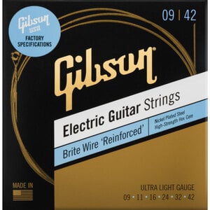 Gibson / SEG-BWR9 Brite Wire Reinforced Electric Guitar Strings Ultra-Light (.09-.042) ギブソン エレキギター弦 【福岡店】