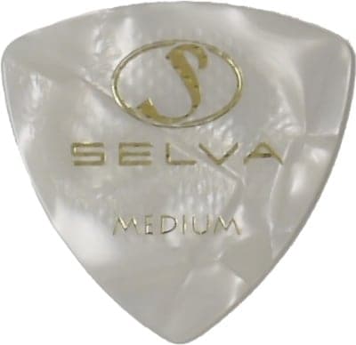 Selva / Rubber Grip Pick オニギリ Medium(0.75mm) Pearloid ラバー滑り止め付 【福岡店】