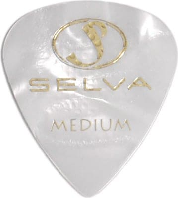 Selva / Rubber Grip Pick Tear Drop Medium(0.75mm) Pearloid ラバー滑り止め付 【福岡店】