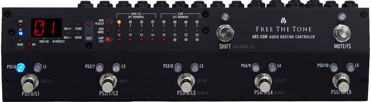 Free The Tone ARC-53M スイッチャー Free The Tone / ARC-53M Black Audio Routing Controller フリーザ