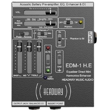 Headway EDM-1 アコースティック楽器用プリアンプ セール品》Headway Music Audio / EDM-1 H.E アコースティック楽器用