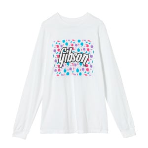 Gibson / GA-LSTEE-FLRL-WHT-MD Floral Block Logo Long Sleeve Tee