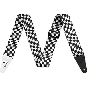 Fender / Wavy Checkerboard Polyester Strap Black/White フェンダー [ギターストラップ]