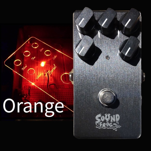 【オレンジLED】 [音抜けの良いミドルが特徴/ベース用オーバードライブ]  SOUND FROG / Berial Orange LED Mod ベース用エフェクター サウンドフロッグ  ベリアル 日本製 Made in Japan