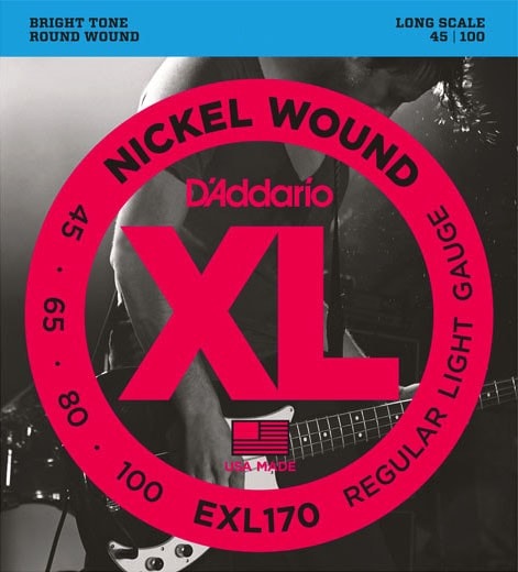 D'Addario / EXL170 Regular Light 45-100 Long Scale ベース弦
