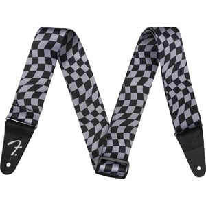 《WEBSHOPクリアランスセール》Fender / Wavy Checkerboard Polyester Strap Gray フェンダー [ギターベース用ストラップ]