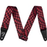 《WEBSHOPクリアランスセール》Fender / Wavy Checkerboard Polyester Strap Red フェンダー [ギターベース用ストラップ]