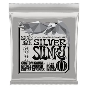 《WEBSHOPクリアランスセール》ernie ball / 2228 John Mayer Silver Slinky Signature Electric Guitar Strings 10.5-47  アーニーボール ジョン・メイヤー
