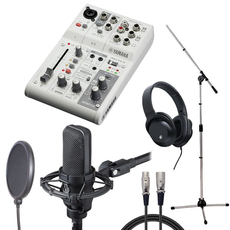 AT4040 コンデンサーマイク YAMAHA AG03 YAMAHA / AG03 MK2 WH × audio-technica AT4040 【配信/レコーディング