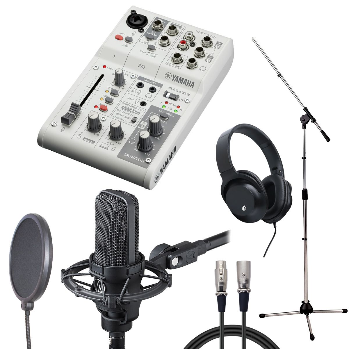 AT4040とAG03 MK2のセット YAMAHA / AG03 MK2 WH × audio-technica AT4040 【配信/レコーディング