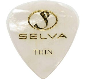 SELVA / Rubber Grip Pick Tear Drop Thin （ラバー滑り止め付） Pearloid