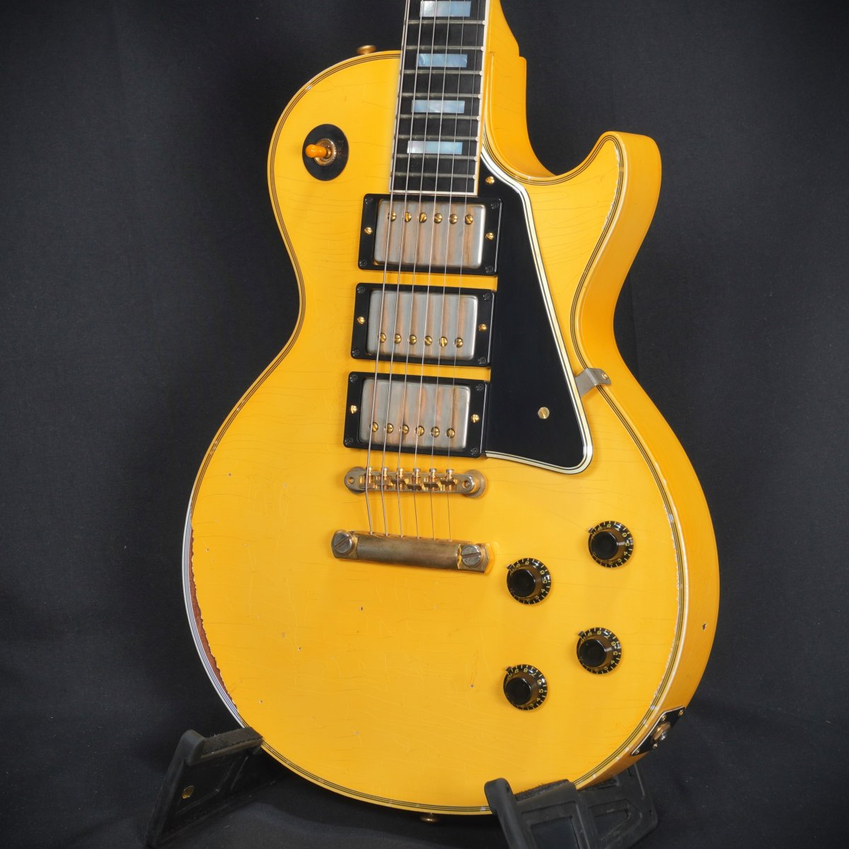 Maison レスポールカスタムタイプ ビンテージホワイト クリーム LPC Gibson Les Paul Custom w/ Ebony Fingerboard Gloss Alpine White