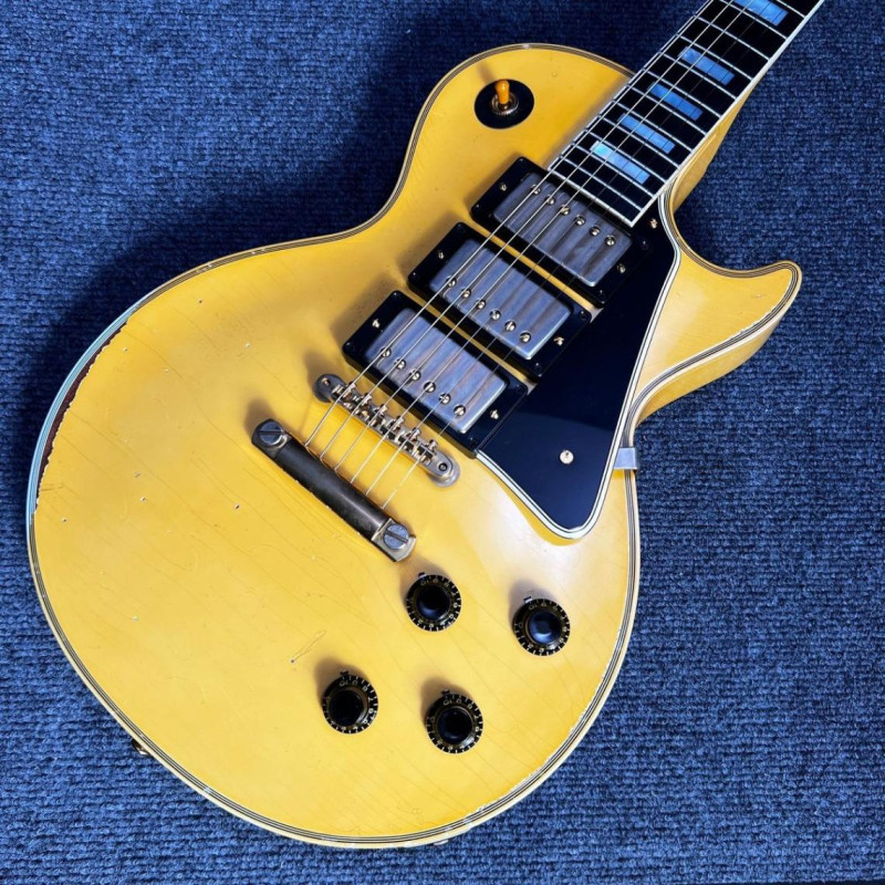 Gibson Custom Shop / Murphy Lab 1957 Les Paul Custom 3P.U Heavy Aged Heavy Antique White【S/N 741168】