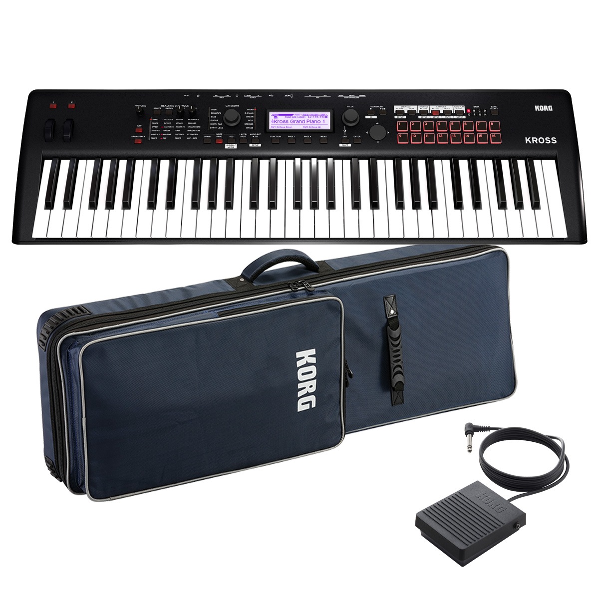 あ*あ様 KORG KROSS 61鍵 シンセサイザー、ケース付属品セット KORG / KROSS2-61 MB ケース＆ペダルセット【渋谷店】 | デジタル