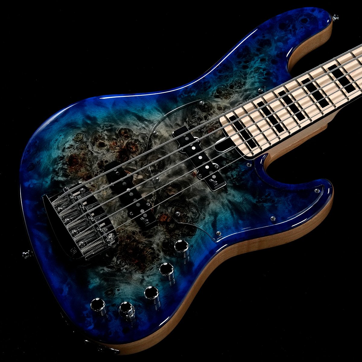 Mayones / Jabba Custom EP 5st Trans Jeans Black 3Tone Blue Burst