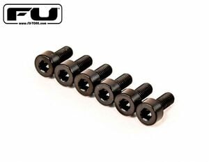 FU-TONE / Titanium Saddle Mounting Screw Set 6個セット BLACK【フロイドローズ・アップグレード・パーツ】【お取り寄せ商品】【渋谷店】