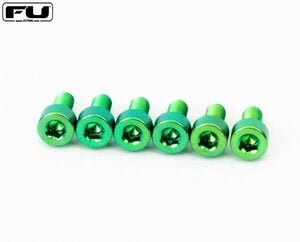 FU-TONE / Titanium Saddle Mounting Screw Set 6個セット GREEN【フロイドローズ・アップグレード・パーツ】【お取り寄せ商品】【渋谷店】