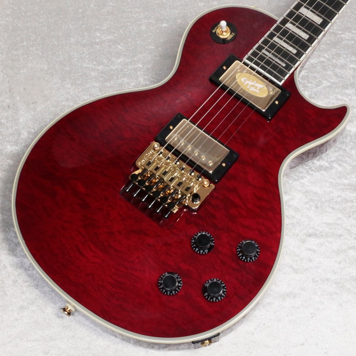 Epiphone / Alex Lifeson Les Paul Custom Axcess Quilt Ruby(重量