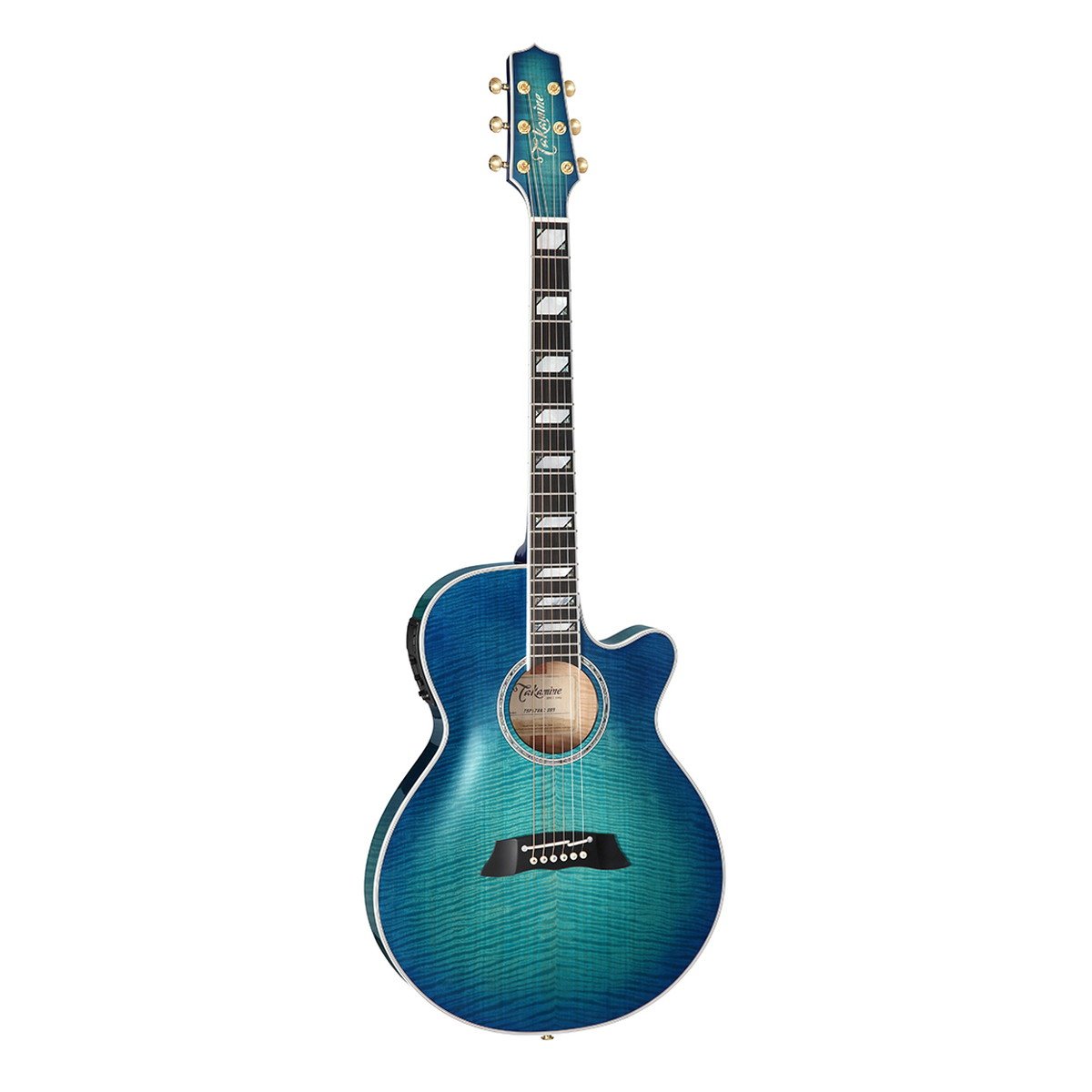超美品 Takamine 100シリーズ(？)TS 型番不明 PA付きエレアコ Takamine / 100 Thinline TSP178AC SBB See-thru Blue Burst 高峰楽器