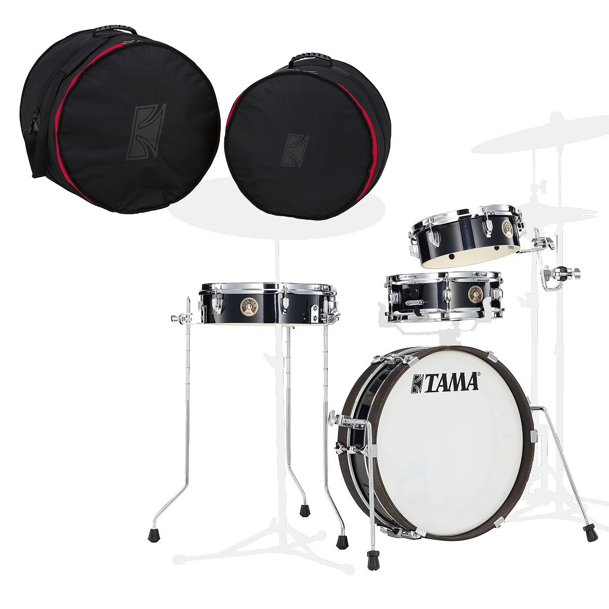 TAMA / LJK48P-HBK Club-JAM Pancake Kit 純正ケース(DSS48LJP)セット