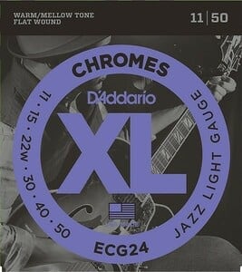 D'Addario / Chromes Flat Wound ECG24 11-50 Jazz Light エレキギター弦