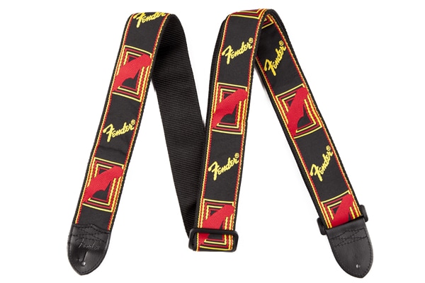 Fender / Monogram Strap Black/Yellow/Red フェンダー [ギターストラップ]【横浜店】