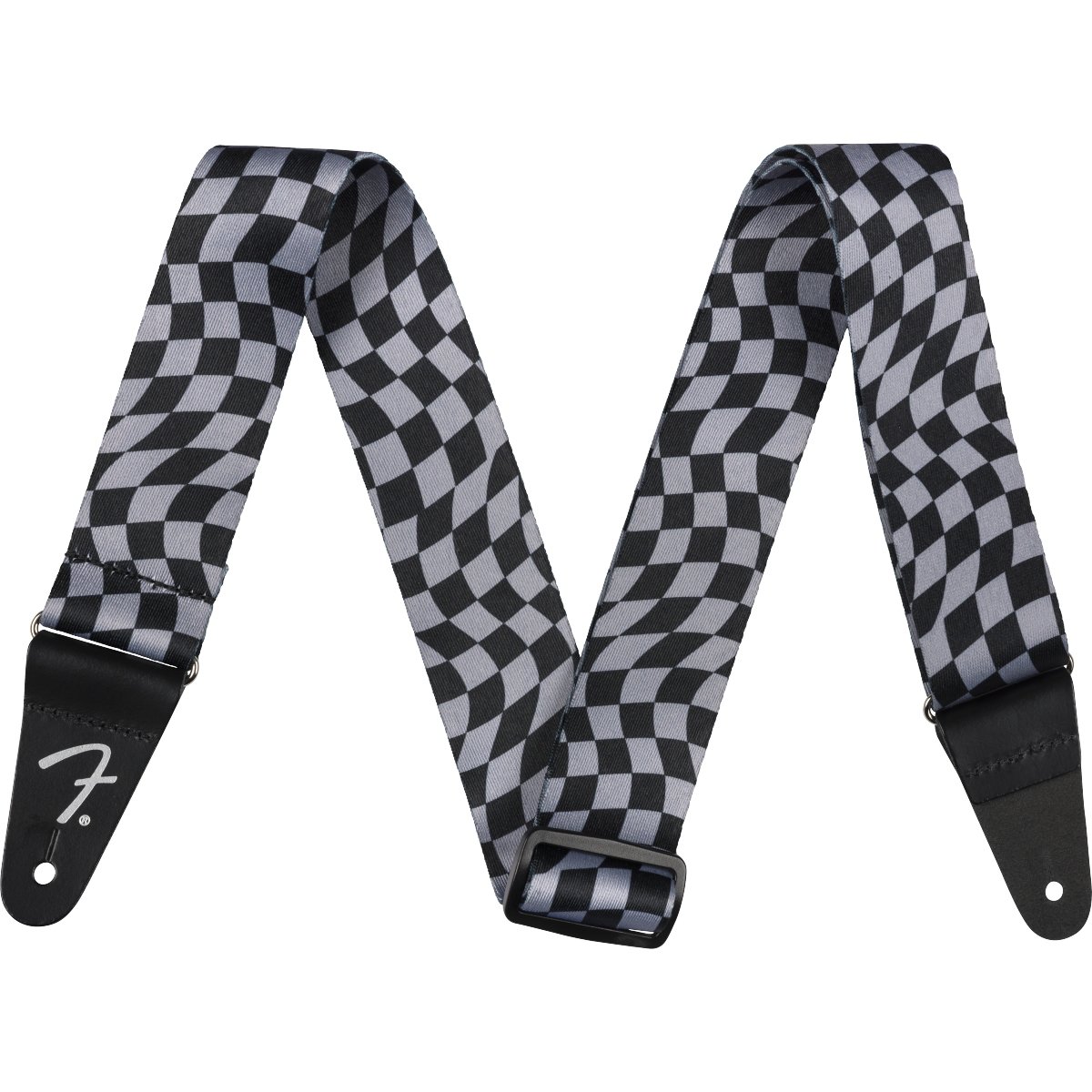 Fender / Wavy Checkerboard Polyester Strap Gray フェンダー [ギターベース用ストラップ]【横浜店】