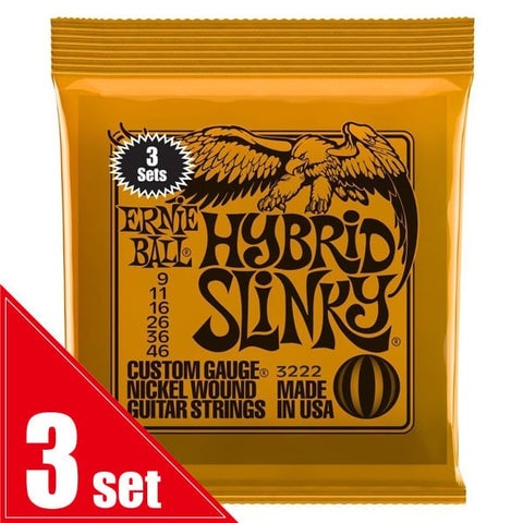 ERNiE BALL / #3222 HYBRID SLINKY ORANGE 3SET PACK 09-46 エレキギター弦 【横浜店】