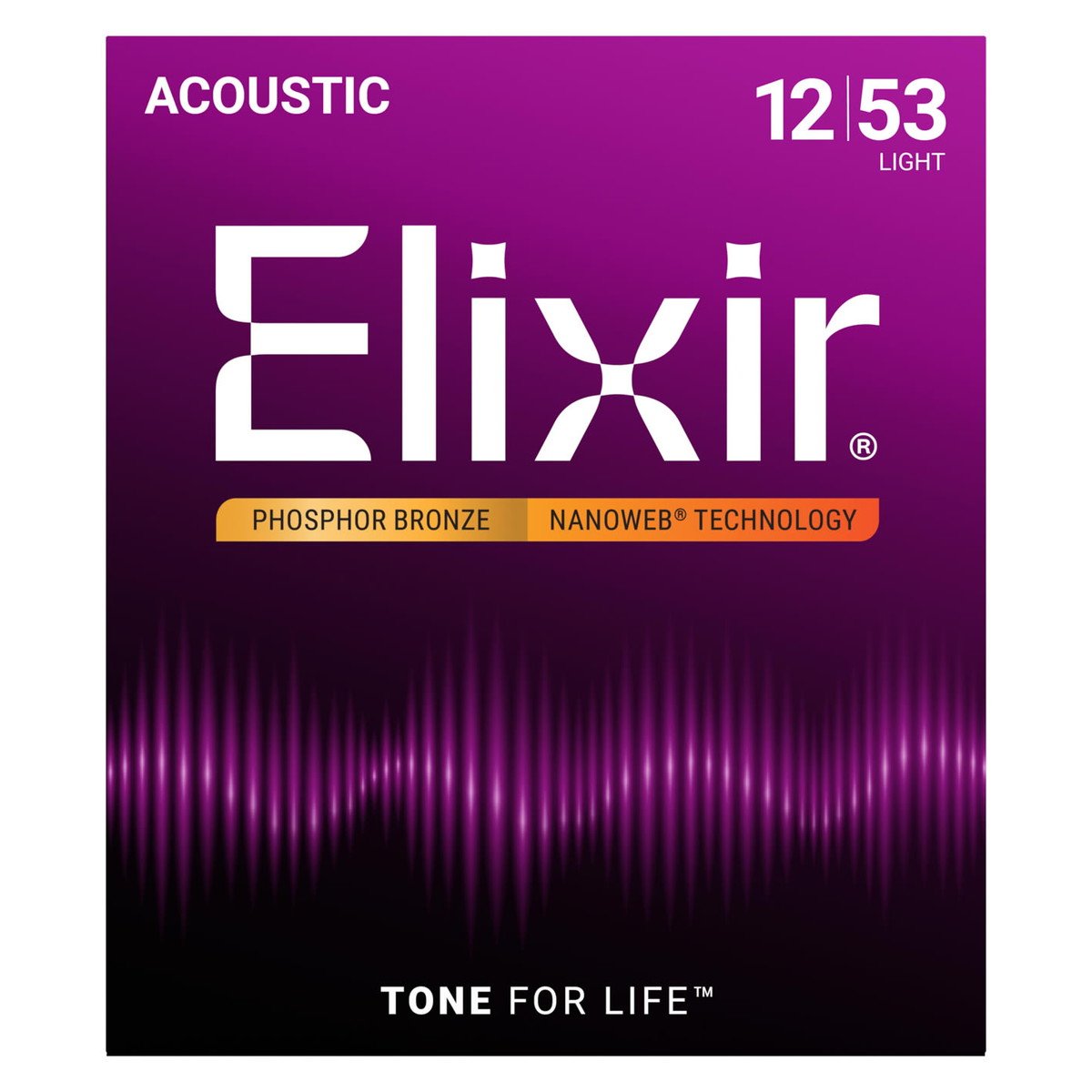 Elixir / 16052 Light Acoustic Phosphor Bronze with NANOWEB Coating