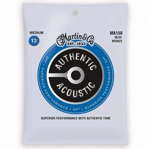Martin / MA150 Authentic Acoustic Superior Performance アコギ弦 80/20 Bronze [Medium .013-.056]