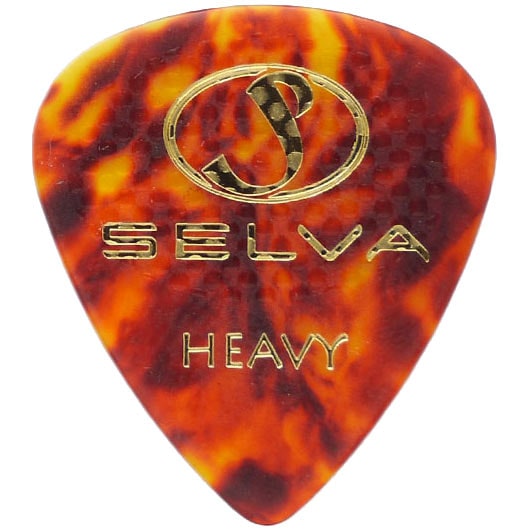 Selva / Rubber Grip Pick Tear Drop Heavy(1.00mm) Shell 材質:セルロース 色:シェル (ラバー滑り止め付)【横浜店】
