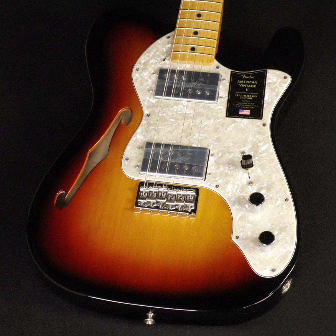 Fender / American Vintage II 1972 Telecaster Thinline Maple 3-Color Sunburst ≪S/N:V11243≫ 【アウトレット特価】【心斎橋店】