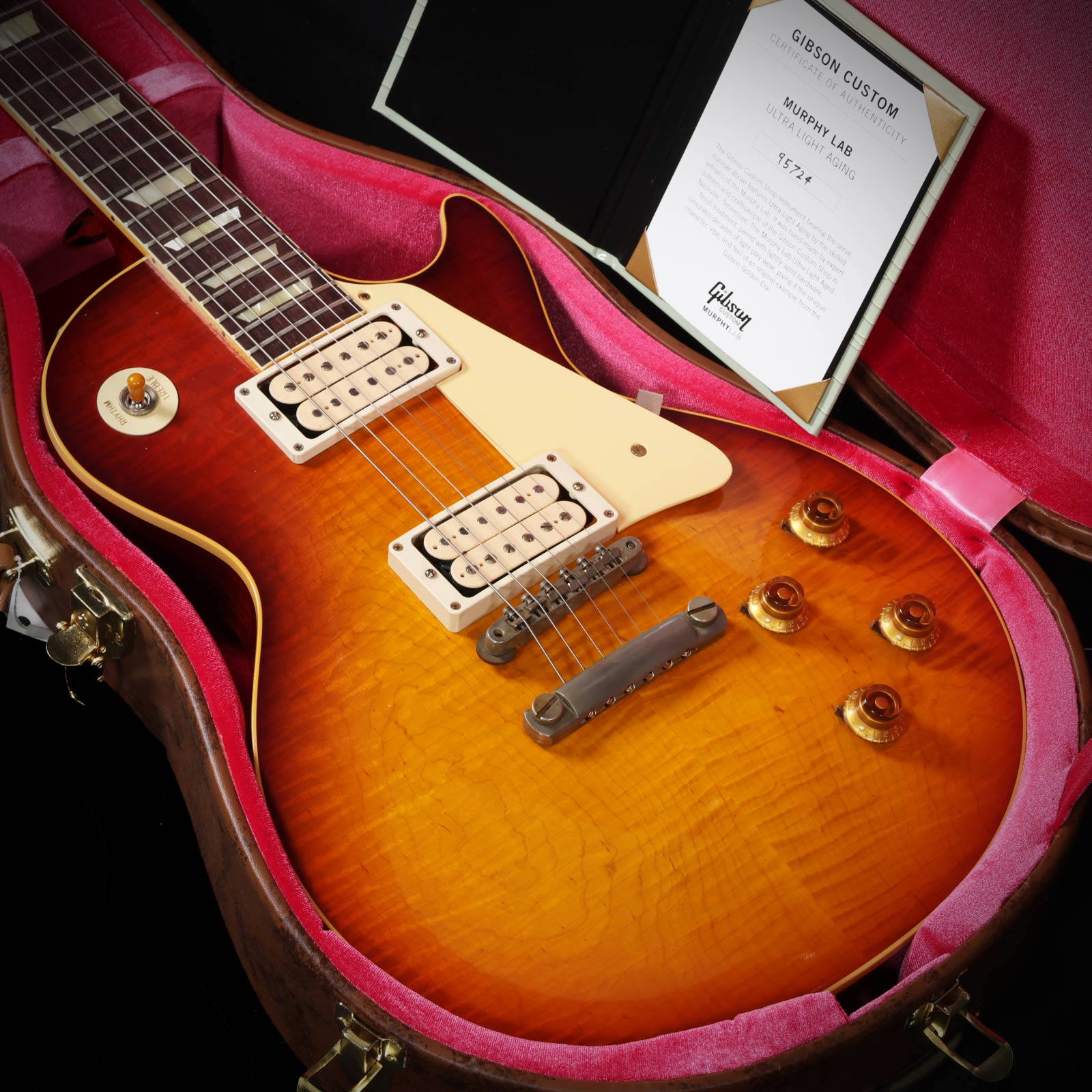 Gibson Custom Murphy Lab 認定証&付属品 Gibson Custom Shop / Hand Selected Top Murphy Lab 1959 Les Paul