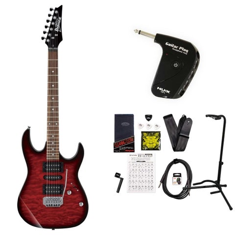 Ibanez / GRX70QA-TRB Transparent Red Burst GIO Series 入門用 豪華なキルトトップ  GP-1アンプ付属エレキギター初心者セットR