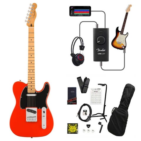 Fender / Player II Telecaster Maple Fingerboard Coral Red  録音＆セッションで上達！Fender Link I/O付き13点セット