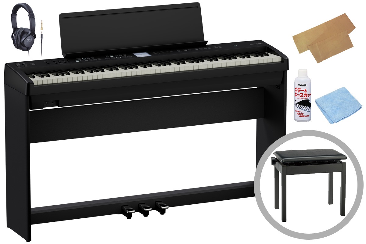 Roland / FP-E50-BK [専用スタンド＆ペダル+高低自在椅子セット] (お