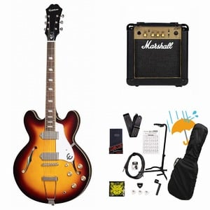 Epiphone / Casino Vintage Sunburst カジノ Marshall MG10アンプ付属エレキギター初心者セットR