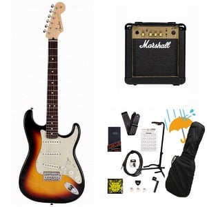 Fender / Made in Japan Junior Collection Stratocaster Rosewood FB 3-Color Sunburst Marshall MG10アンプ付属エレキギター初心者セットR