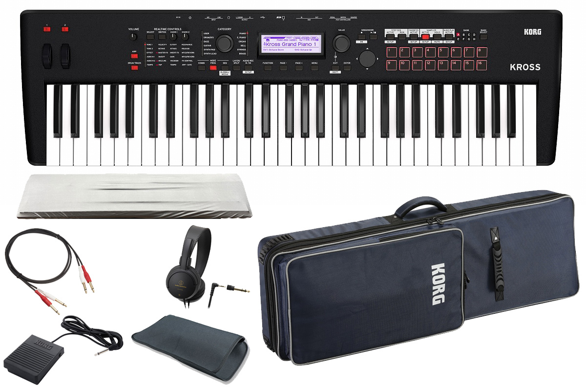 KORG KROSS2-61 シンセサイザー 専用ケース付き KORG / KROSS2-61 MB [純正 背負えるキャリング・ケース＆アクセサリー