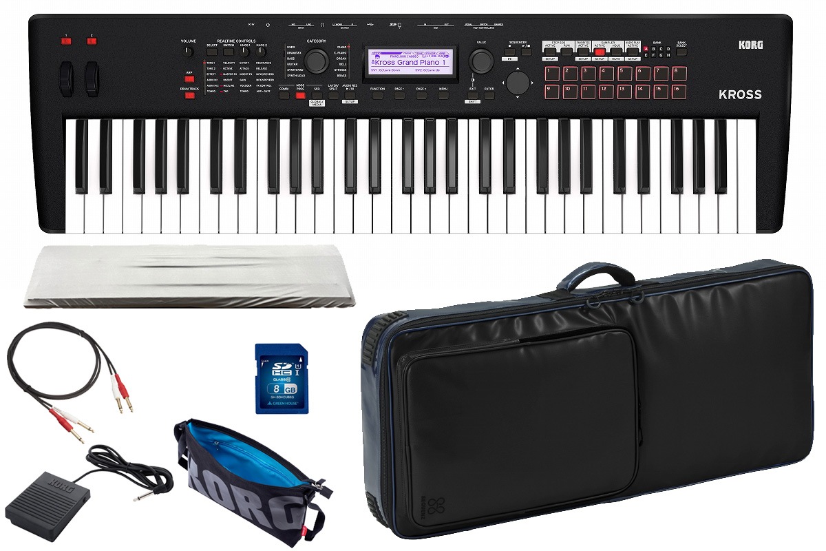 KORG KROSS-61 シンセサイザー　ケース付き KORG / KROSS2-61 MB [クッション・パッド入り 背負えるキャリング