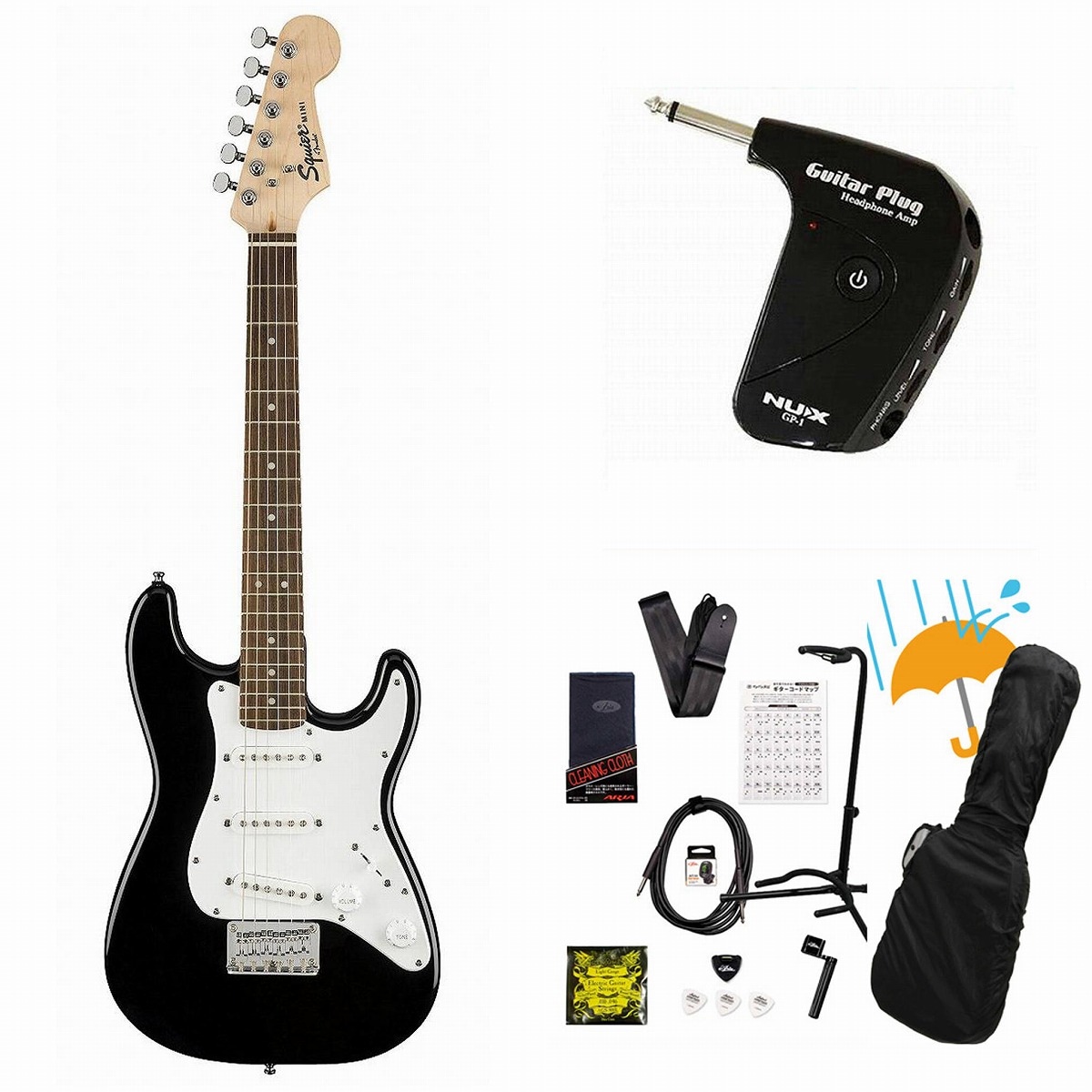 Squier / Mini Strat Laurel FB Black ミニギター エレキギター GP-1