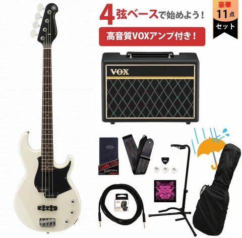YAMAHA / BB234 ヴィンテージホワイト(VW) BB200 Series Broad Bass VOXアンプ付属エレキベース初心者セットR