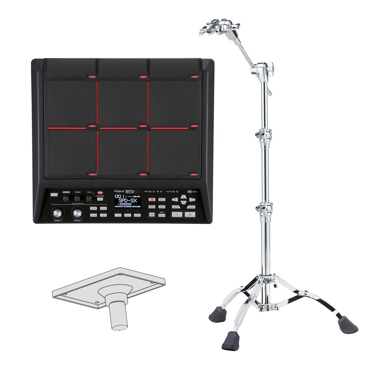 Roland / SPD-SX Sampling Pad TAMA製バッドスタンドHPS80Wセット