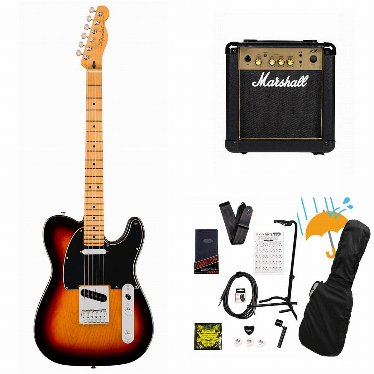 Fender / Player II Telecaster Maple FB 3-Color Sunburst エレキギター Marshall MG10アンプ付属エレキギター初心者セットR